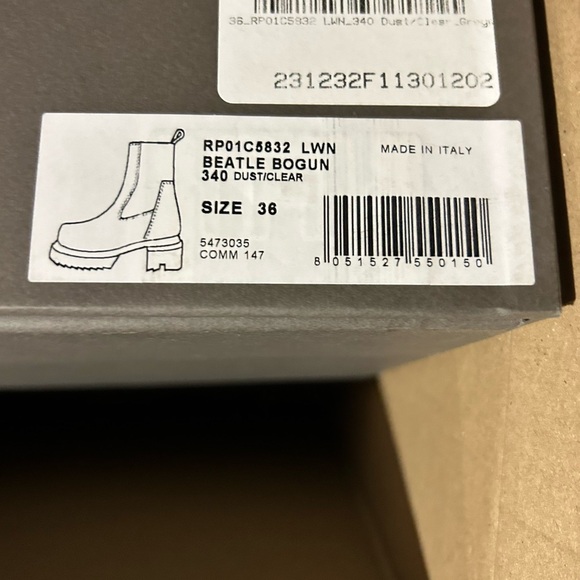 Rick Owens Beatle Abstract Boots Dust/Clear New/Never worn Size 36 - Picture 10 of 10